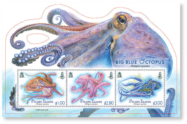 Big Blue Octopus mini sheet