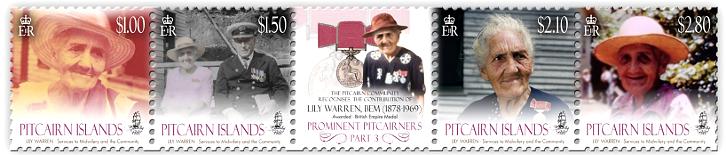 Lily Warren stamp strip