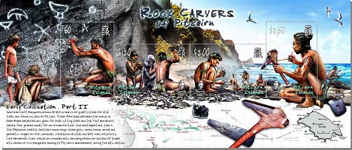 Rock Carvers of Pitcairn Miniature Sheet