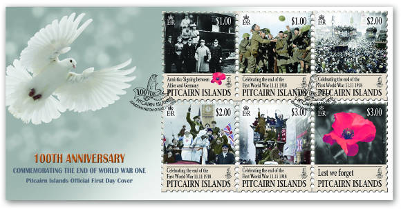 Commemorating the End of World War One FDC