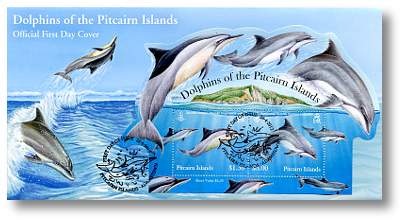 dolphins mini sheet FDC