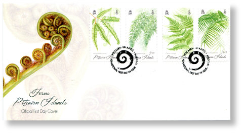 Ferns of Pitcairn FDC