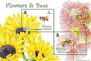 Flowers and Bees Miniature Sheet