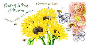 Flowers and Bees mini-sheet FDC