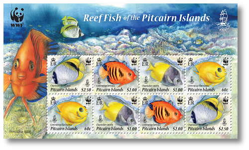 WWF Tropical Reef Fish mini-sheet
