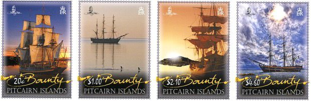 Romantic Bounty stamps