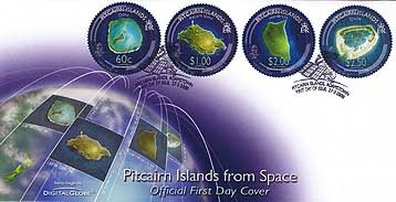 Pitcairn from Space FDC